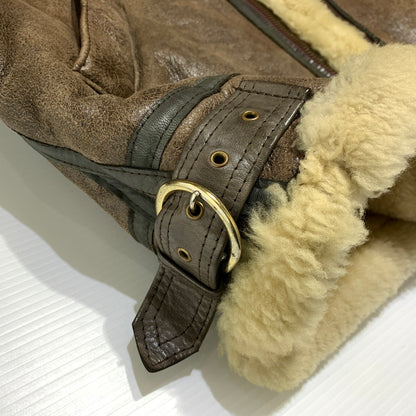 【現状渡し品】【メンズ】 U.S.SHEEPSKIN ユーエスシープスキン MOUTON FLIGHT JACKET TYPE B-3 AC-26824 ムートン フライトジャケット アウター USA製 145-261001-ko-06-teih サイズ：44 カラー：ブラウン 万代Net店