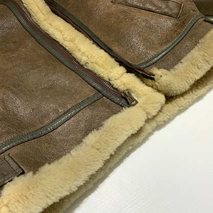 【現状渡し品】【メンズ】 U.S.SHEEPSKIN ユーエスシープスキン MOUTON FLIGHT JACKET TYPE B-3 AC-26824 ムートン フライトジャケット アウター USA製 145-261001-ko-06-teih サイズ：44 カラー：ブラウン 万代Net店