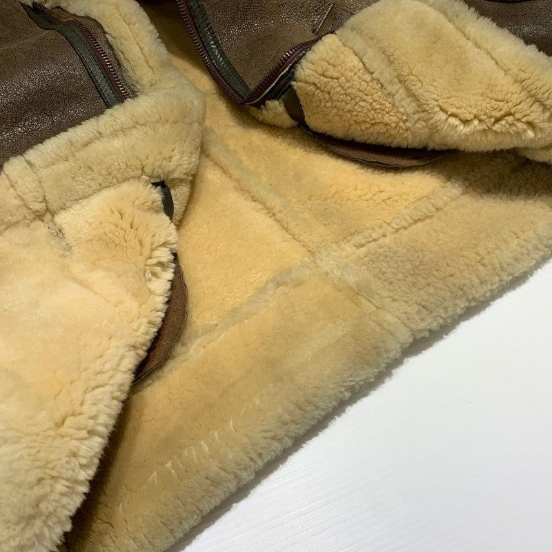 【現状渡し品】【メンズ】 U.S.SHEEPSKIN ユーエスシープスキン MOUTON FLIGHT JACKET TYPE B-3 AC-26824 ムートン フライトジャケット アウター USA製 145-261001-ko-06-teih サイズ：44 カラー：ブラウン 万代Net店