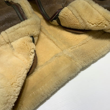 【現状渡し品】【メンズ】 U.S.SHEEPSKIN ユーエスシープスキン MOUTON FLIGHT JACKET TYPE B-3 AC-26824 ムートン フライトジャケット アウター USA製 145-261001-ko-06-teih サイズ：44 カラー：ブラウン 万代Net店