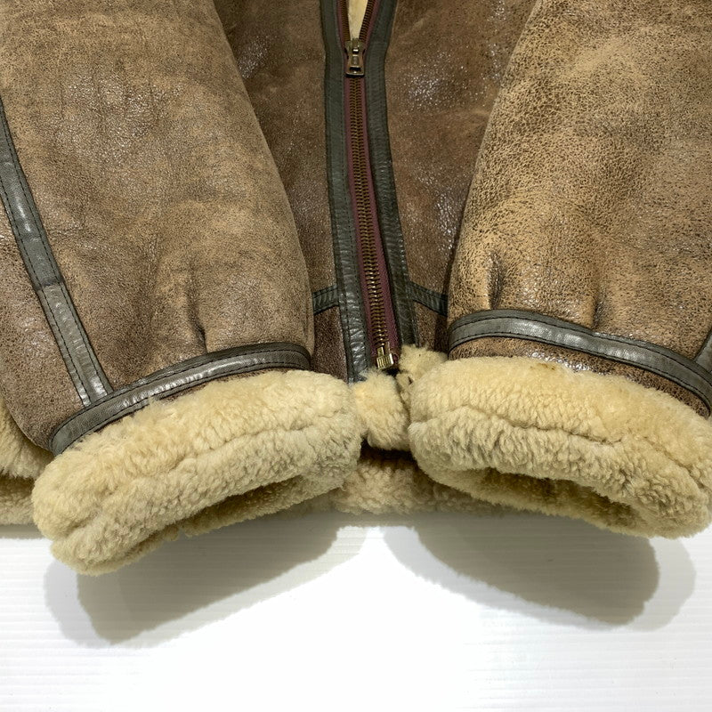 【現状渡し品】【メンズ】 U.S.SHEEPSKIN ユーエスシープスキン MOUTON FLIGHT JACKET TYPE B-3 AC-26824 ムートン フライトジャケット アウター USA製 145-261001-ko-06-teih サイズ：44 カラー：ブラウン 万代Net店
