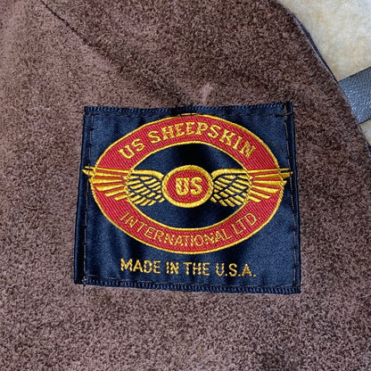 【現状渡し品】【メンズ】 U.S.SHEEPSKIN ユーエスシープスキン MOUTON FLIGHT JACKET TYPE B-3 AC-26824 ムートン フライトジャケット アウター USA製 145-261001-ko-06-teih サイズ：44 カラー：ブラウン 万代Net店