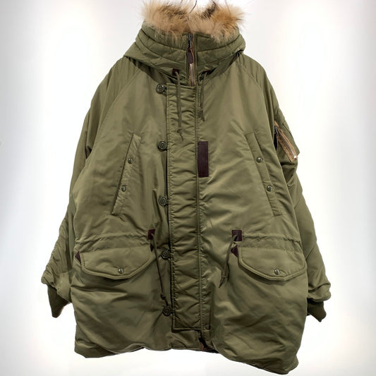【中古品】【メンズ】 WAIPER ワイパー AIR CREW N-3 25WP96 フライトジャケット アウター ミリタリー コート 145-261001-ko-04-teih サイズ：XXL カラー：カーキ 万代Net店