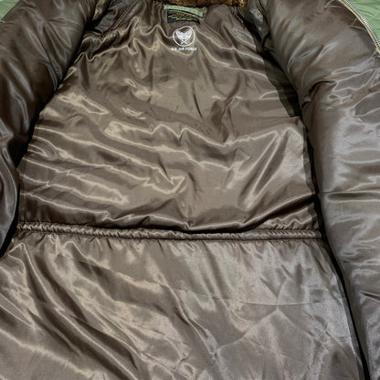 【中古品】【メンズ】 WAIPER ワイパー AIR CREW N-3 25WP96 フライトジャケット アウター ミリタリー コート 145-261001-ko-04-teih サイズ：XXL カラー：カーキ 万代Net店