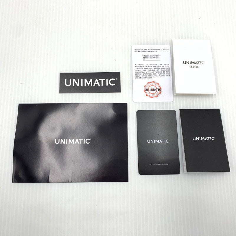 【中古品】【メンズ】 UNIMATIC ウニマティックCLASSIC UC4 QUATTRO C4-A2075 クラシック クアトロ 腕時計 ミリタリーウォッチ 自動巻き 197-260929-ko-04-teih カラー：シルバー/ブラック 万代Net店