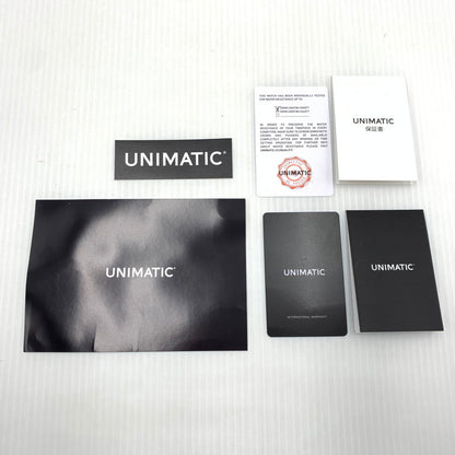 【中古品】【メンズ】 UNIMATIC ウニマティックCLASSIC UC4 QUATTRO C4-A2075 クラシック クアトロ 腕時計 ミリタリーウォッチ 自動巻き 197-260929-ko-04-teih カラー：シルバー/ブラック 万代Net店