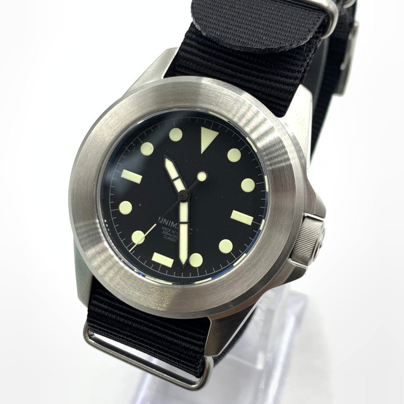 【中古品】【メンズ】 UNIMATIC ウニマティックCLASSIC UC4 QUATTRO C4-A2075 クラシック クアトロ 腕時計 ミリタリーウォッチ 自動巻き 197-260929-ko-04-teih カラー：シルバー/ブラック 万代Net店