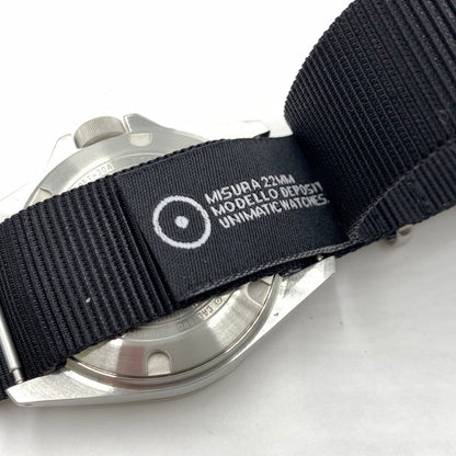 【中古品】【メンズ】 UNIMATIC ウニマティックCLASSIC UC4 QUATTRO C4-A2075 クラシック クアトロ 腕時計 ミリタリーウォッチ 自動巻き 197-260929-ko-04-teih カラー：シルバー/ブラック 万代Net店