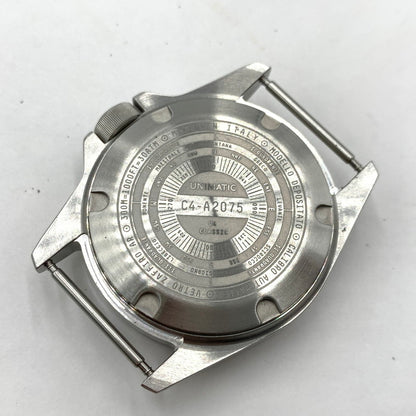 【中古品】【メンズ】 UNIMATIC ウニマティックCLASSIC UC4 QUATTRO C4-A2075 クラシック クアトロ 腕時計 ミリタリーウォッチ 自動巻き 197-260929-ko-04-teih カラー：シルバー/ブラック 万代Net店