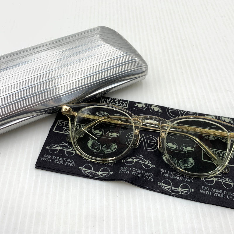 【中古品】【メンズ】 EYEVAN7285 アイヴァン7285 18TH｜339 - 415 アイウェア サングラス アセテート 眼鏡 203-260929-ko-06-teih サイズ：46□23-140 カラー：クリア/ゴールド 万代Net店