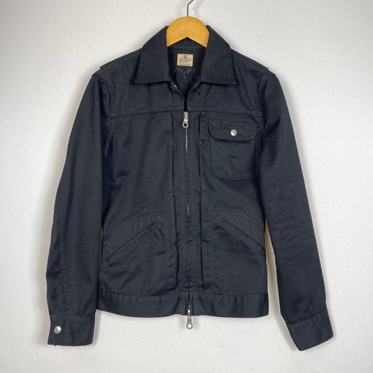 【中古品】【メンズ】 Wrangler ラングラー BACK BONEDENIM WESTERN JACKET 別注 バックボーン デニムウエスタンジャケット アウター Gジャン 145-261003-ss-05-teih サイズ：S カラー：ブラック 万代Net店