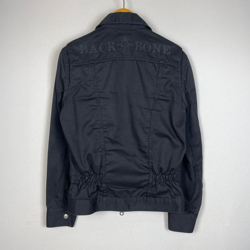 【中古品】【メンズ】 Wrangler ラングラー BACK BONEDENIM WESTERN JACKET 別注 バックボーン デニムウエスタンジャケット アウター Gジャン 145-261003-ss-05-teih サイズ：S カラー：ブラック 万代Net店
