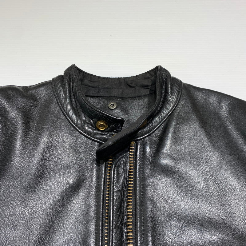 【中古品】【メンズ】 VANSON バンソン SINGLE RIDER JACKET MODEL B シングル ライダースジャケット ライトアウター レザージャケット 145-261001-ko-19-teih サイズ：36 カラー：ブラック 万代Net店