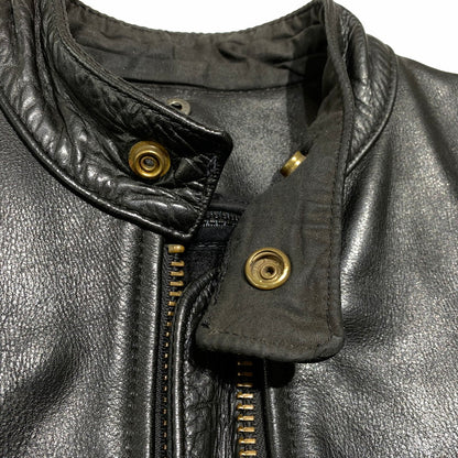 【中古品】【メンズ】 VANSON バンソン SINGLE RIDER JACKET MODEL B シングル ライダースジャケット ライトアウター レザージャケット 145-261001-ko-19-teih サイズ：36 カラー：ブラック 万代Net店