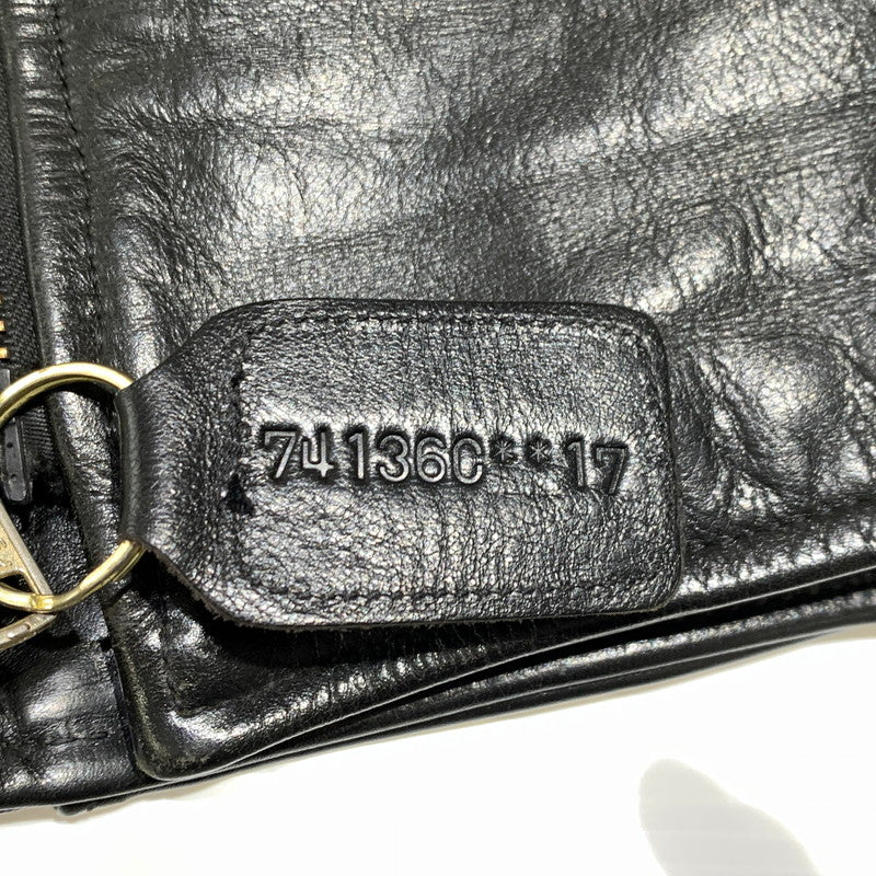 【中古品】【メンズ】 VANSON バンソン SINGLE RIDER JACKET MODEL B シングル ライダースジャケット ライトアウター レザージャケット 145-261001-ko-19-teih サイズ：36 カラー：ブラック 万代Net店