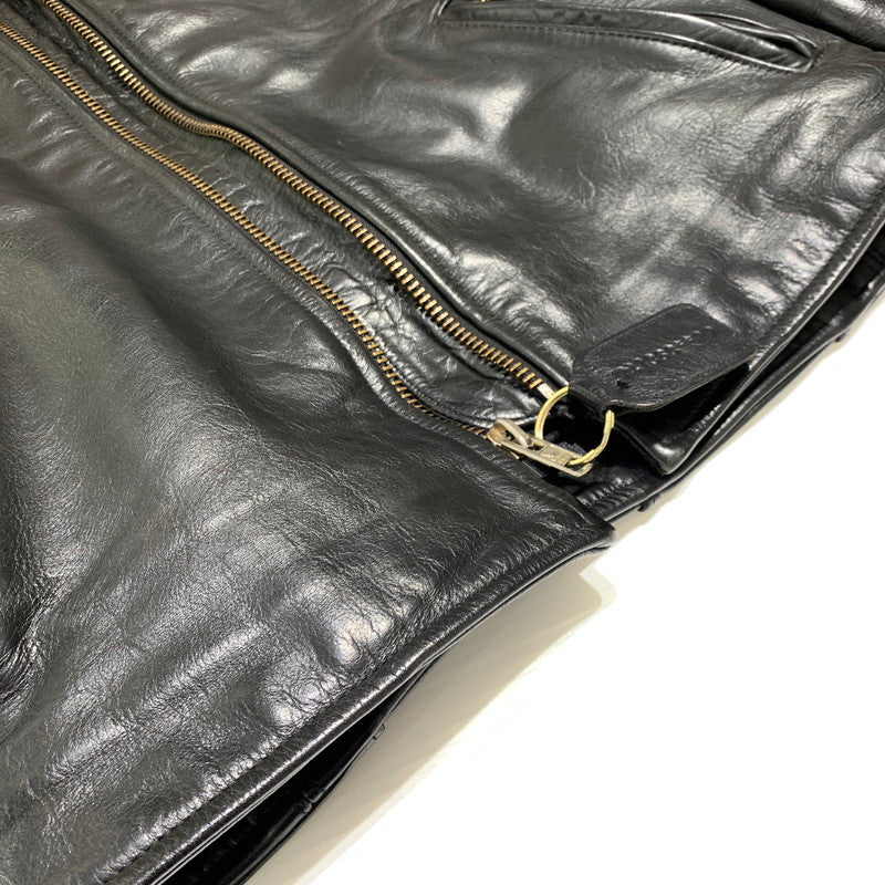 【中古品】【メンズ】 VANSON バンソン SINGLE RIDER JACKET MODEL B シングル ライダースジャケット ライトアウター レザージャケット 145-261001-ko-19-teih サイズ：36 カラー：ブラック 万代Net店
