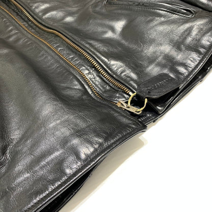 【中古品】【メンズ】 VANSON バンソン SINGLE RIDER JACKET MODEL B シングル ライダースジャケット ライトアウター レザージャケット 145-261001-ko-19-teih サイズ：36 カラー：ブラック 万代Net店