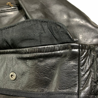 【中古品】【メンズ】 VANSON バンソン SINGLE RIDER JACKET MODEL B シングル ライダースジャケット ライトアウター レザージャケット 145-261001-ko-19-teih サイズ：36 カラー：ブラック 万代Net店