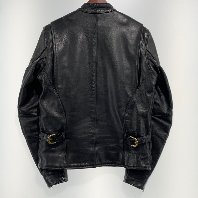 【中古品】【メンズ】 VANSON バンソン SINGLE RIDER JACKET MODEL B シングル ライダースジャケット ライトアウター レザージャケット 145-261001-ko-19-teih サイズ：36 カラー：ブラック 万代Net店