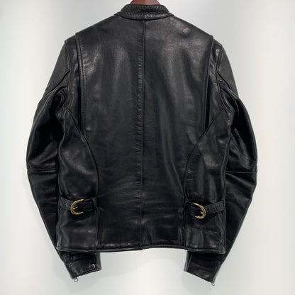 【中古品】【メンズ】 VANSON バンソン SINGLE RIDER JACKET MODEL B シングル ライダースジャケット ライトアウター レザージャケット 145-261001-ko-19-teih サイズ：36 カラー：ブラック 万代Net店