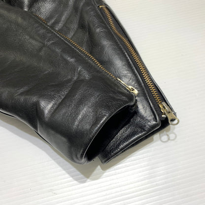 【中古品】【メンズ】 VANSON バンソン SINGLE RIDER JACKET MODEL B シングル ライダースジャケット ライトアウター レザージャケット 145-261001-ko-19-teih サイズ：36 カラー：ブラック 万代Net店