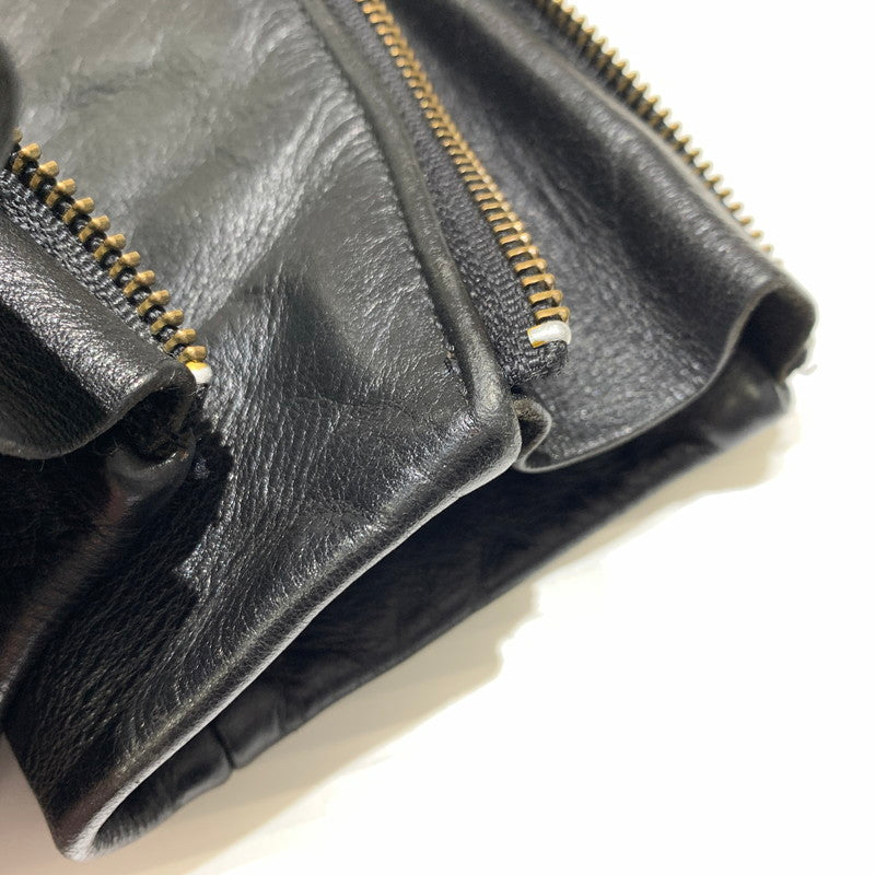 【中古品】【メンズ】 VANSON バンソン SINGLE RIDER JACKET MODEL B シングル ライダースジャケット ライトアウター レザージャケット 145-261001-ko-19-teih サイズ：36 カラー：ブラック 万代Net店