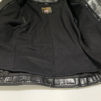 【中古品】【メンズ】 VANSON バンソン SINGLE RIDER JACKET MODEL B シングル ライダースジャケット ライトアウター レザージャケット 145-261001-ko-19-teih サイズ：36 カラー：ブラック 万代Net店