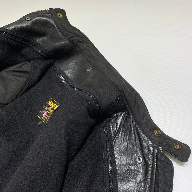 【中古品】【メンズ】 VANSON バンソン SINGLE RIDER JACKET MODEL B シングル ライダースジャケット ライトアウター レザージャケット 145-261001-ko-19-teih サイズ：36 カラー：ブラック 万代Net店