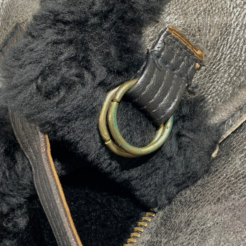 【現状渡し品】【メンズ】 AVIREX アヴィレックス MOUTON FLIGHT JACKET AC-17755 ムートン フライト ジャケット アウター 145-261001-ko-05-teih サイズ：40 カラー：ブラウン 万代Net店