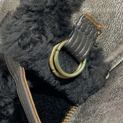 【現状渡し品】【メンズ】 AVIREX アヴィレックス MOUTON FLIGHT JACKET AC-17755 ムートン フライト ジャケット アウター 145-261001-ko-05-teih サイズ：40 カラー：ブラウン 万代Net店