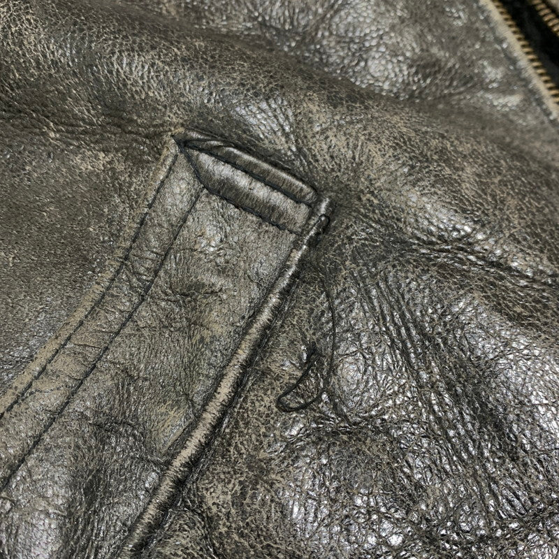 【現状渡し品】【メンズ】 AVIREX アヴィレックス MOUTON FLIGHT JACKET AC-17755 ムートン フライト ジャケット アウター 145-261001-ko-05-teih サイズ：40 カラー：ブラウン 万代Net店