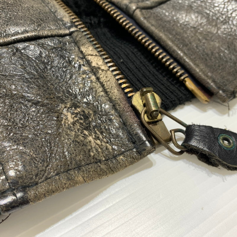 【現状渡し品】【メンズ】 AVIREX アヴィレックス MOUTON FLIGHT JACKET AC-17755 ムートン フライト ジャケット アウター 145-261001-ko-05-teih サイズ：40 カラー：ブラウン 万代Net店