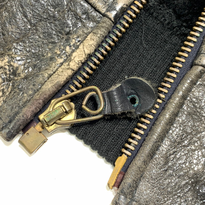 【現状渡し品】【メンズ】 AVIREX アヴィレックス MOUTON FLIGHT JACKET AC-17755 ムートン フライト ジャケット アウター 145-261001-ko-05-teih サイズ：40 カラー：ブラウン 万代Net店
