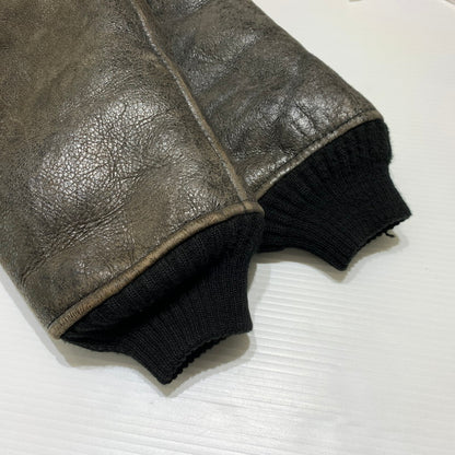 【現状渡し品】【メンズ】 AVIREX アヴィレックス MOUTON FLIGHT JACKET AC-17755 ムートン フライト ジャケット アウター 145-261001-ko-05-teih サイズ：40 カラー：ブラウン 万代Net店