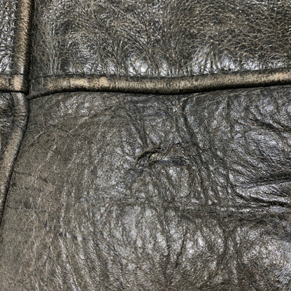 【現状渡し品】【メンズ】 AVIREX アヴィレックス MOUTON FLIGHT JACKET AC-17755 ムートン フライト ジャケット アウター 145-261001-ko-05-teih サイズ：40 カラー：ブラウン 万代Net店