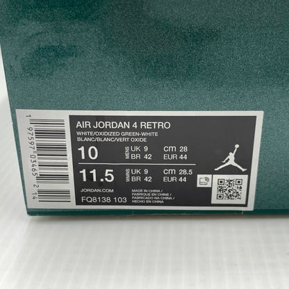 【中古品】【メンズ】 NIKE ナイキ AIR JORDAN 4 RETRO OXIDIZED GREEN FQ8138-103 エアジョーダン4 レトロ スニーカー 靴 シューズ 160-261002-ko-04-teih サイズ：28cm カラー：オキシダイズドグリーン 万代Net店