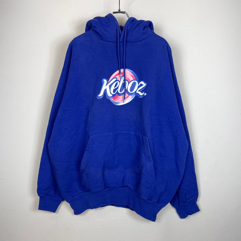 【中古品】【メンズ】 KEBOZ ケボズ MARBLE PRINT HOODIE マーブルプリント フーディー トップス プルオーバーパーカー 142-261003-ss-03-teih サイズ：L カラー：ブルー 万代Net店