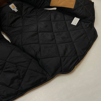 【中古品】【メンズ】 Carhartt カーハート DUCK VEST ARCTIC QUILT LINED V01BRN ダックベスト アークティック キルトライニング アウター 145-261003-ss-01-teih サイズ：S カラー：ブラウン 万代Net店