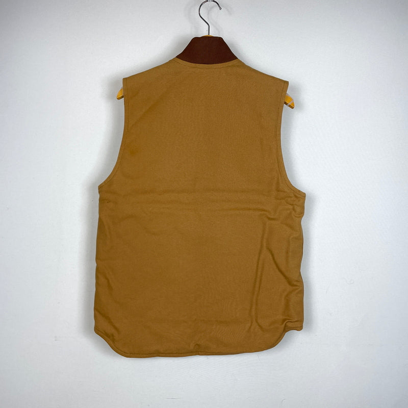 【中古品】【メンズ】 Carhartt カーハート DUCK VEST ARCTIC QUILT LINED V01BRN ダックベスト アークティック キルトライニング アウター 145-261003-ss-01-teih サイズ：S カラー：ブラウン 万代Net店