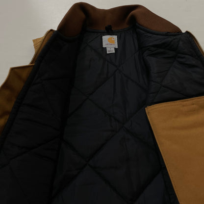 【中古品】【メンズ】 Carhartt カーハート DUCK VEST ARCTIC QUILT LINED V01BRN ダックベスト アークティック キルトライニング アウター 145-261003-ss-01-teih サイズ：S カラー：ブラウン 万代Net店