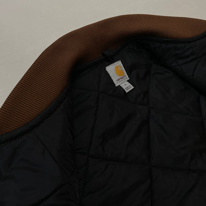 【中古品】【メンズ】 Carhartt カーハート DUCK VEST ARCTIC QUILT LINED V01BRN ダックベスト アークティック キルトライニング アウター 145-261003-ss-01-teih サイズ：S カラー：ブラウン 万代Net店