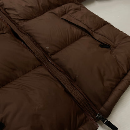 【中古品】【メンズ】 THE NORTH FACE ザ ノースフェイス NUPTSE HOODIE ND92232R ヌプシ フーディー アウター ジップアップパーカー ダウンジャケット 144-261003-ss-07-teih サイズ：M/※汚れ、破損等あり カラー：ブラウン 万代Net店