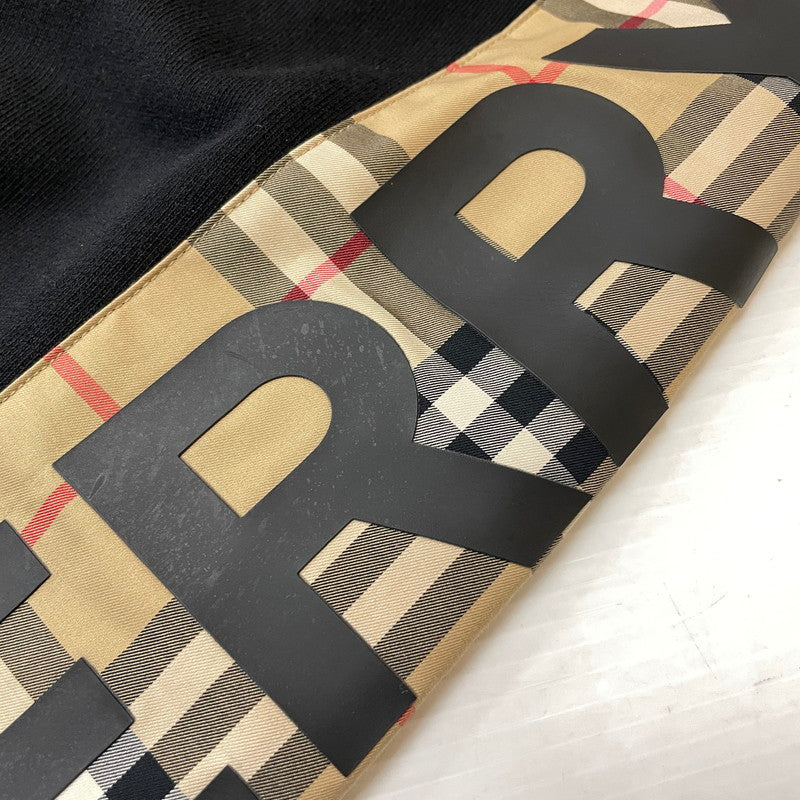 【中古品】【メンズ】 BURBERRY バーバリー VINTAGE CHECK PANEL LOGO SWEAT PANTS 8024541 71L ヴィンテージ チェックパネル ロゴ スウェット パンツ ボトムス 152-260929-yo-14-teih サイズ：XS カラー：ブラック 万代Net店