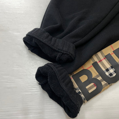 【中古品】【メンズ】 BURBERRY バーバリー VINTAGE CHECK PANEL LOGO SWEAT PANTS 8024541 71L ヴィンテージ チェックパネル ロゴ スウェット パンツ ボトムス 152-260929-yo-14-teih サイズ：XS カラー：ブラック 万代Net店
