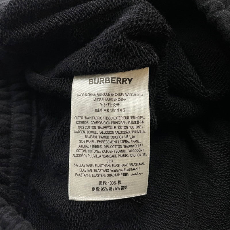 【中古品】【メンズ】 BURBERRY バーバリー VINTAGE CHECK PANEL LOGO SWEAT PANTS 8024541 71L ヴィンテージ チェックパネル ロゴ スウェット パンツ ボトムス 152-260929-yo-14-teih サイズ：XS カラー：ブラック 万代Net店