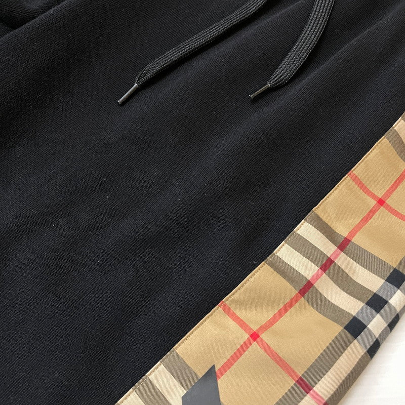 【中古品】【メンズ】 BURBERRY バーバリー VINTAGE CHECK PANEL LOGO SWEAT PANTS 8024541 71L ヴィンテージ チェックパネル ロゴ スウェット パンツ ボトムス 152-260929-yo-14-teih サイズ：XS カラー：ブラック 万代Net店
