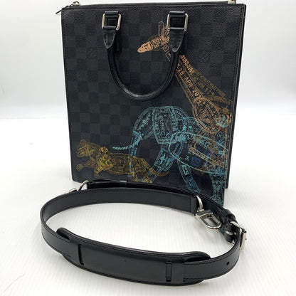 【現状渡し品】【メンズ/レディース】 LOUIS VUITTON ルイ・ヴィトン N45276 ダミエグラフィット サックプラ メッセンジャー カバン ハンドバッグ ショルダーバッグ 179-260929-ko-19-teih カラー：ブラック 万代Net店