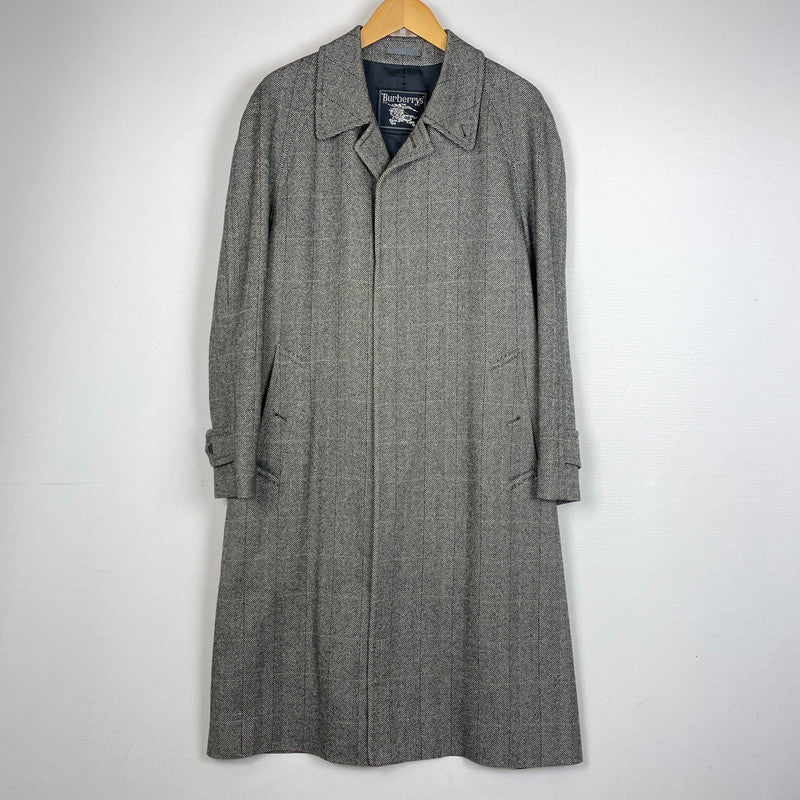 【現状渡し品】【メンズ】 BURBERRYS バーバリーズ HERRINGBONE WOOL CASHMERE COAT WW050-812-06 ヘリンボーン ウール カシミヤ コート アウター 141-260929-yo-03-teih サイズ：92-170 カラー：グレー 万代Net店