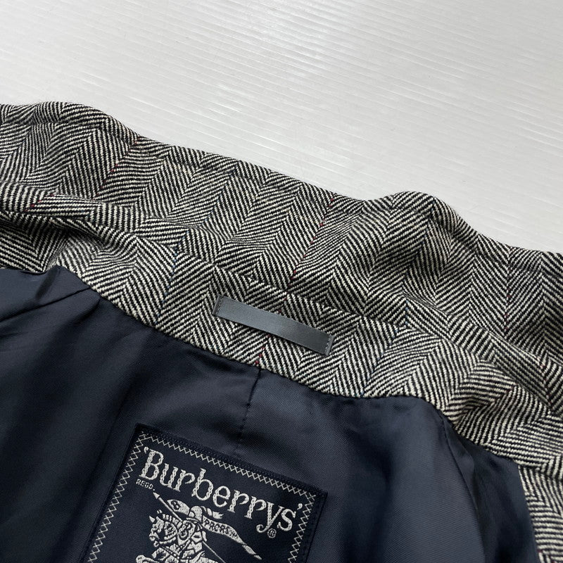 【現状渡し品】【メンズ】 BURBERRYS バーバリーズ HERRINGBONE WOOL CASHMERE COAT WW050-812-06 ヘリンボーン ウール カシミヤ コート アウター 141-260929-yo-03-teih サイズ：92-170 カラー：グレー 万代Net店