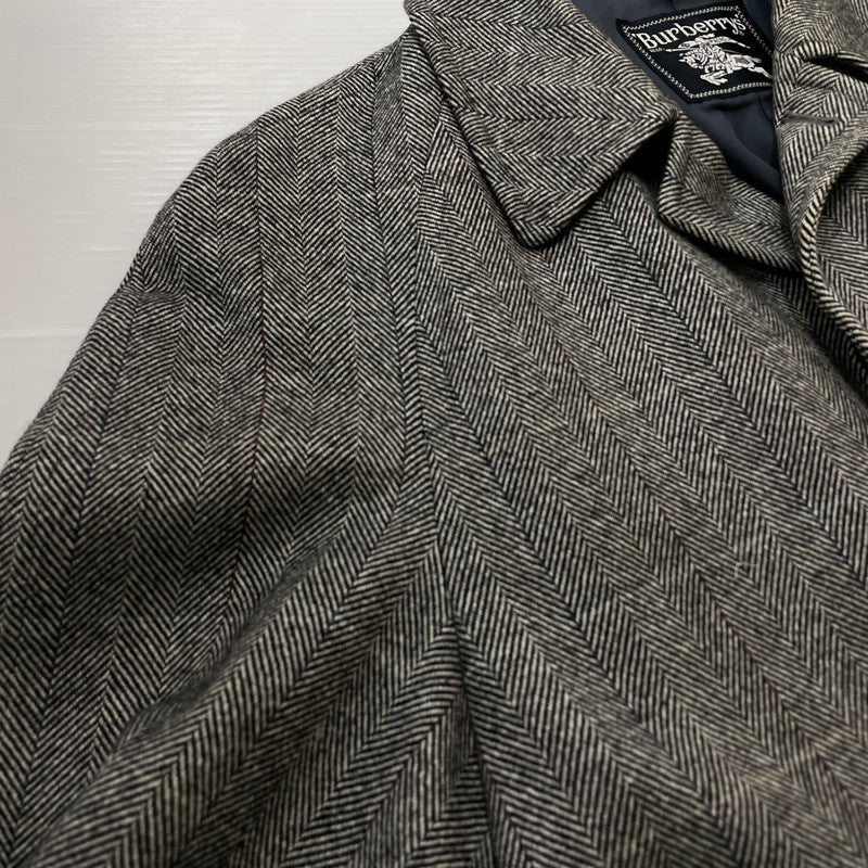 【現状渡し品】【メンズ】 BURBERRYS バーバリーズ HERRINGBONE WOOL CASHMERE COAT WW050-812-06 ヘリンボーン ウール カシミヤ コート アウター 141-260929-yo-03-teih サイズ：92-170 カラー：グレー 万代Net店
